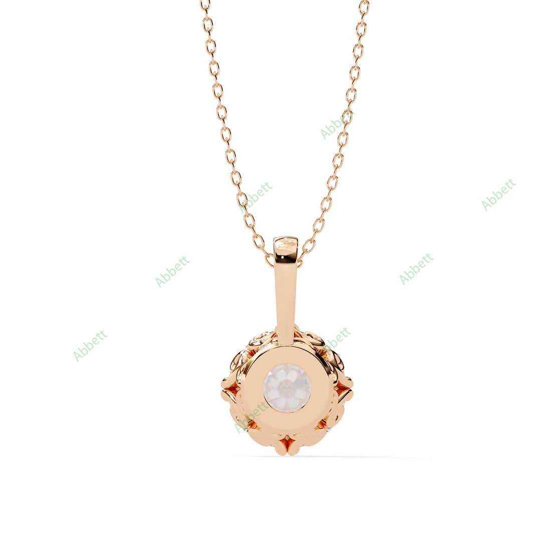 Round Solitaire Pendant PE1236
