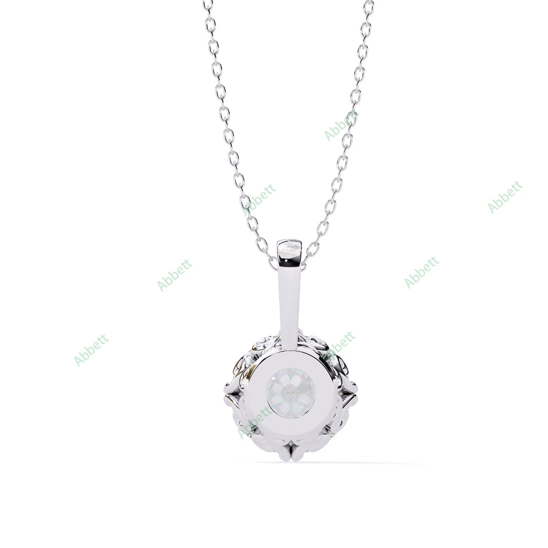 Round Solitaire Pendant PE1236