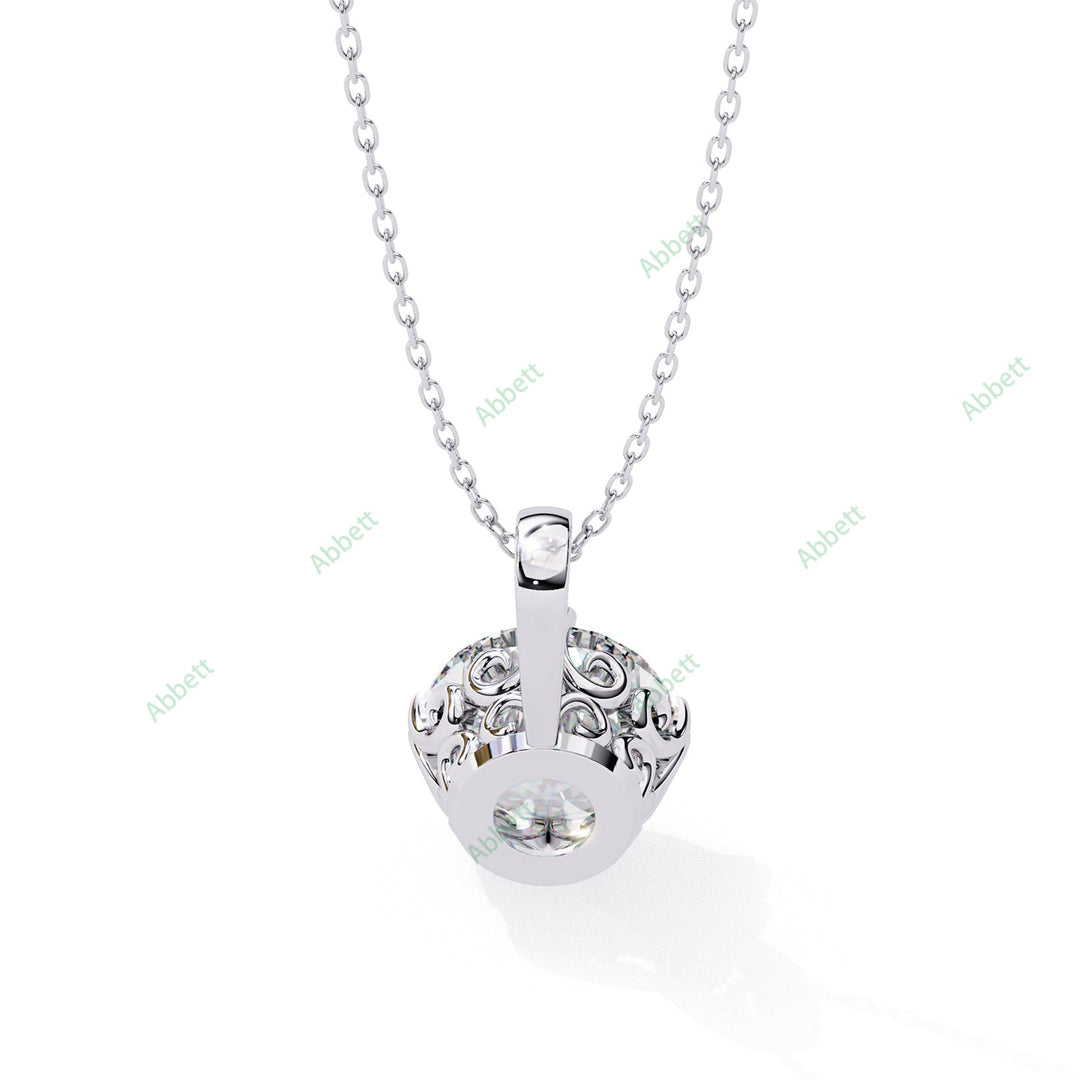 Round Solitaire Pendant PE1236