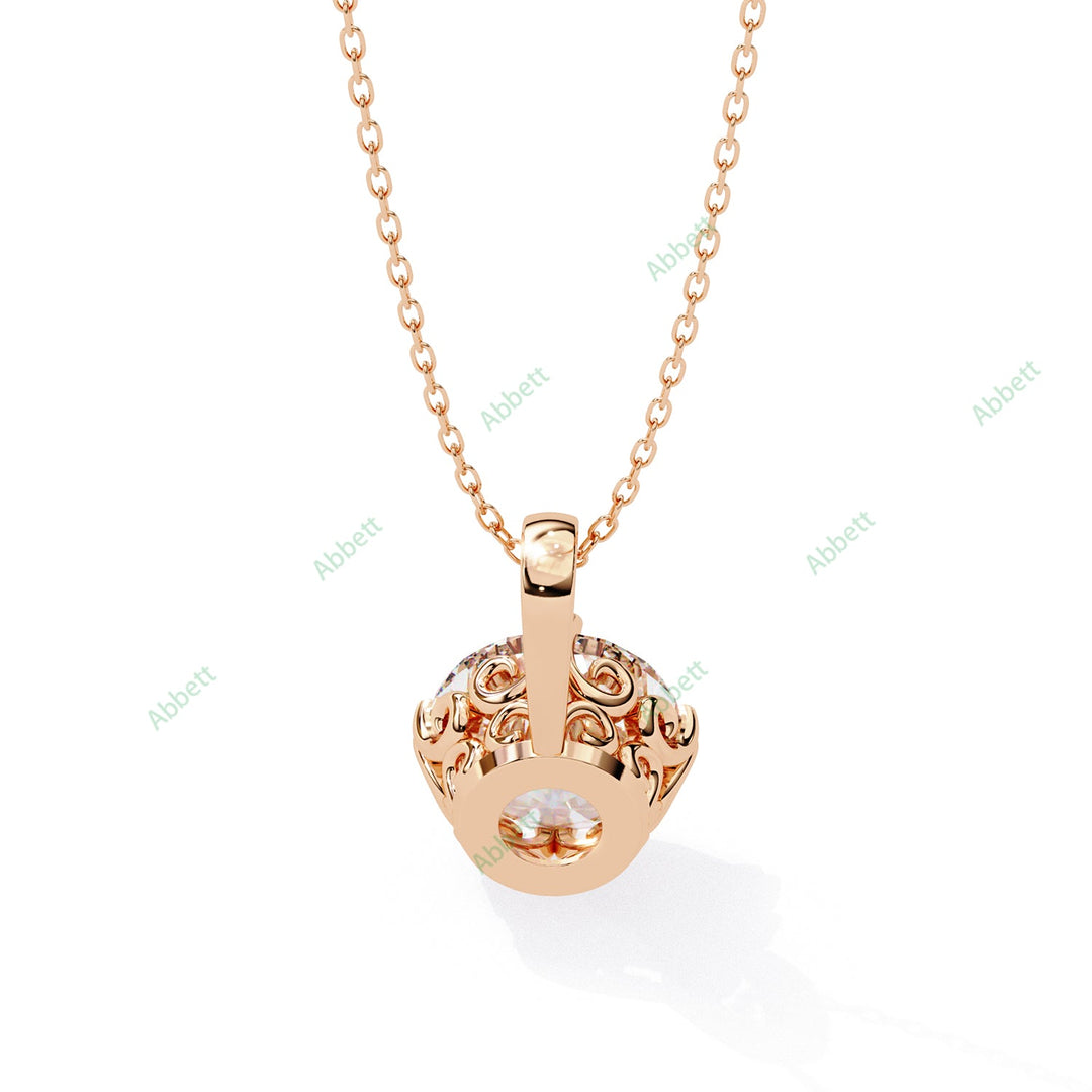 Round Solitaire Pendant PE1236