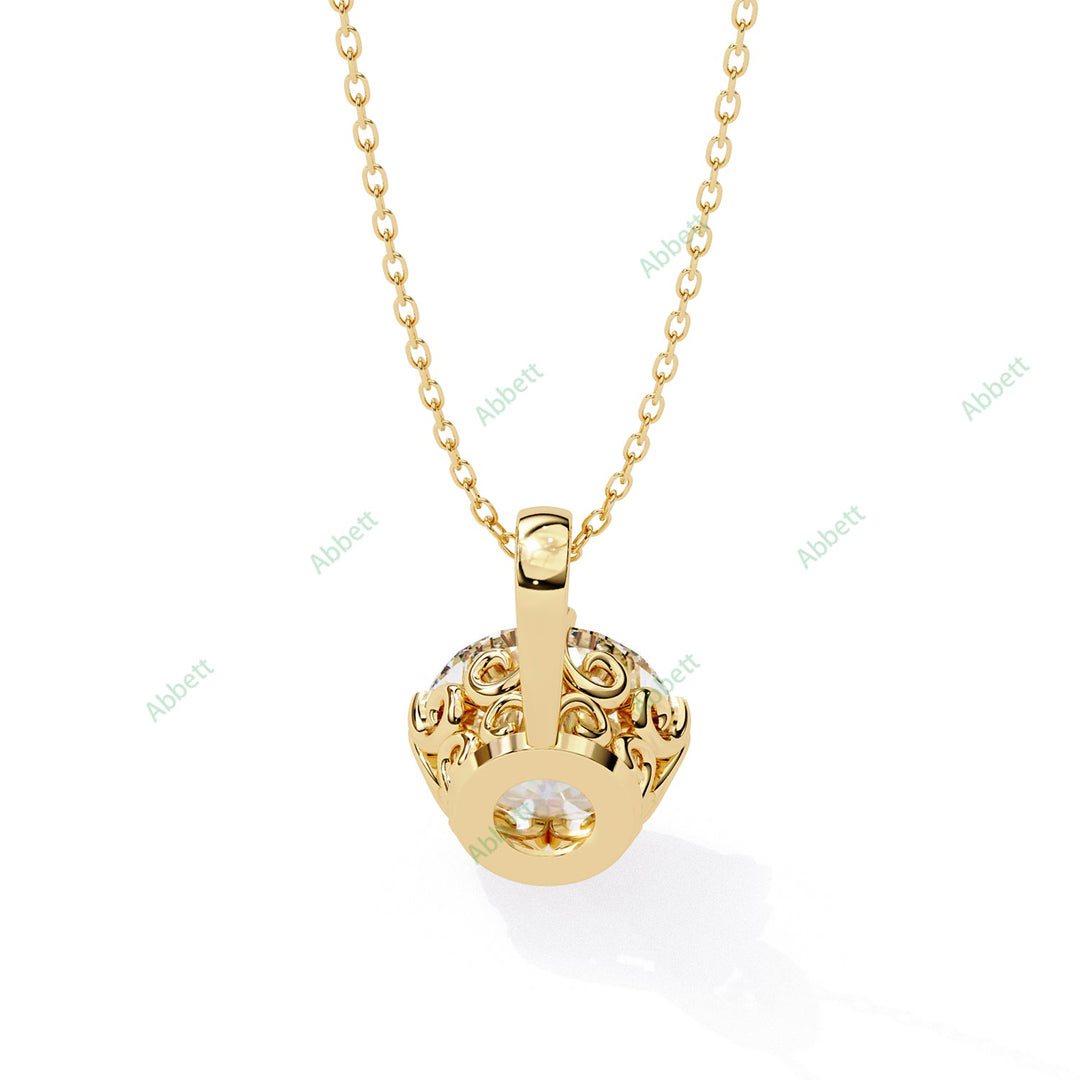 Round Solitaire Pendant PE1236