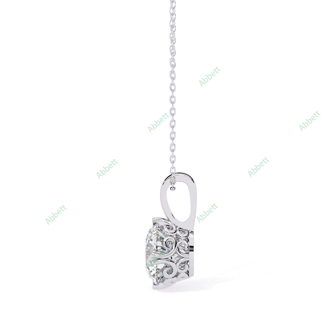 Round Solitaire Pendant PE1236