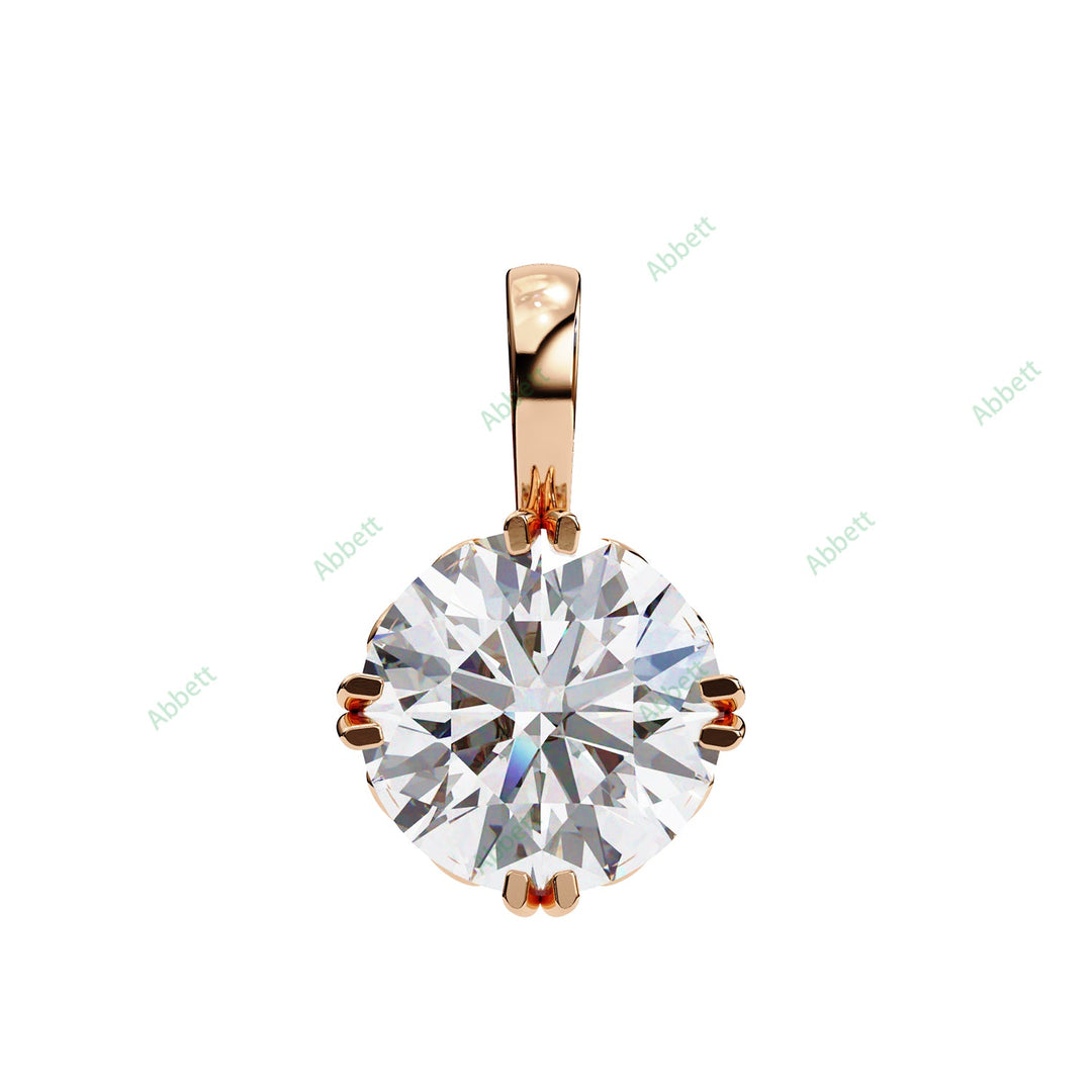 Round Solitaire Pendant PE1236