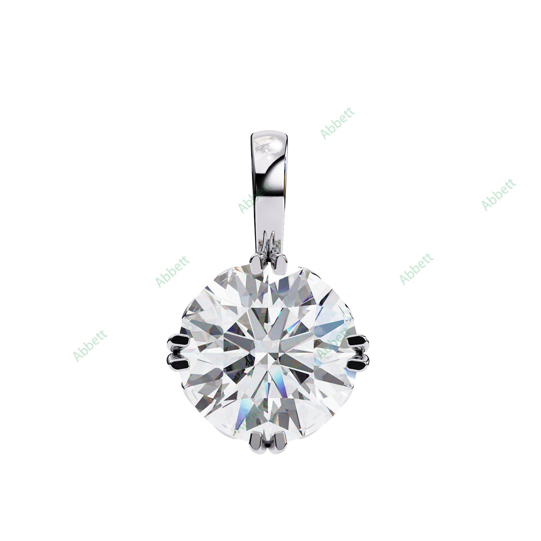 Round Solitaire Pendant PE1236