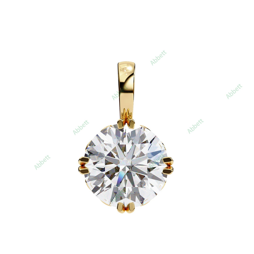 Round Solitaire Pendant PE1236