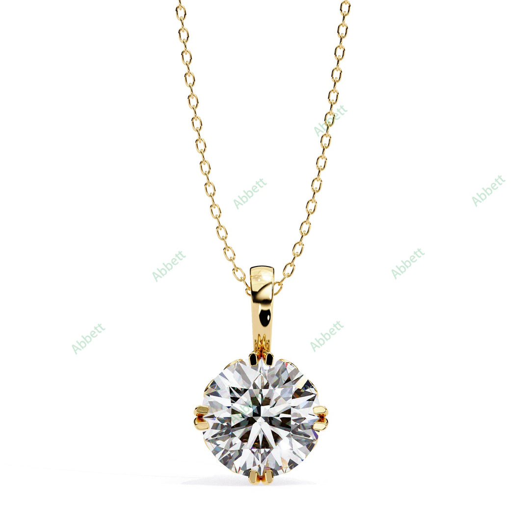 Round Solitaire Pendant PE1236