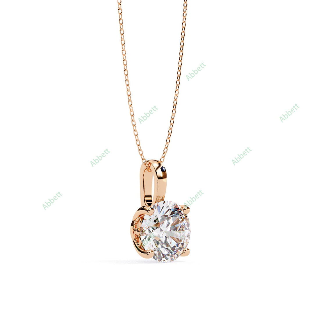 Round Solitaire Pendant PE1237