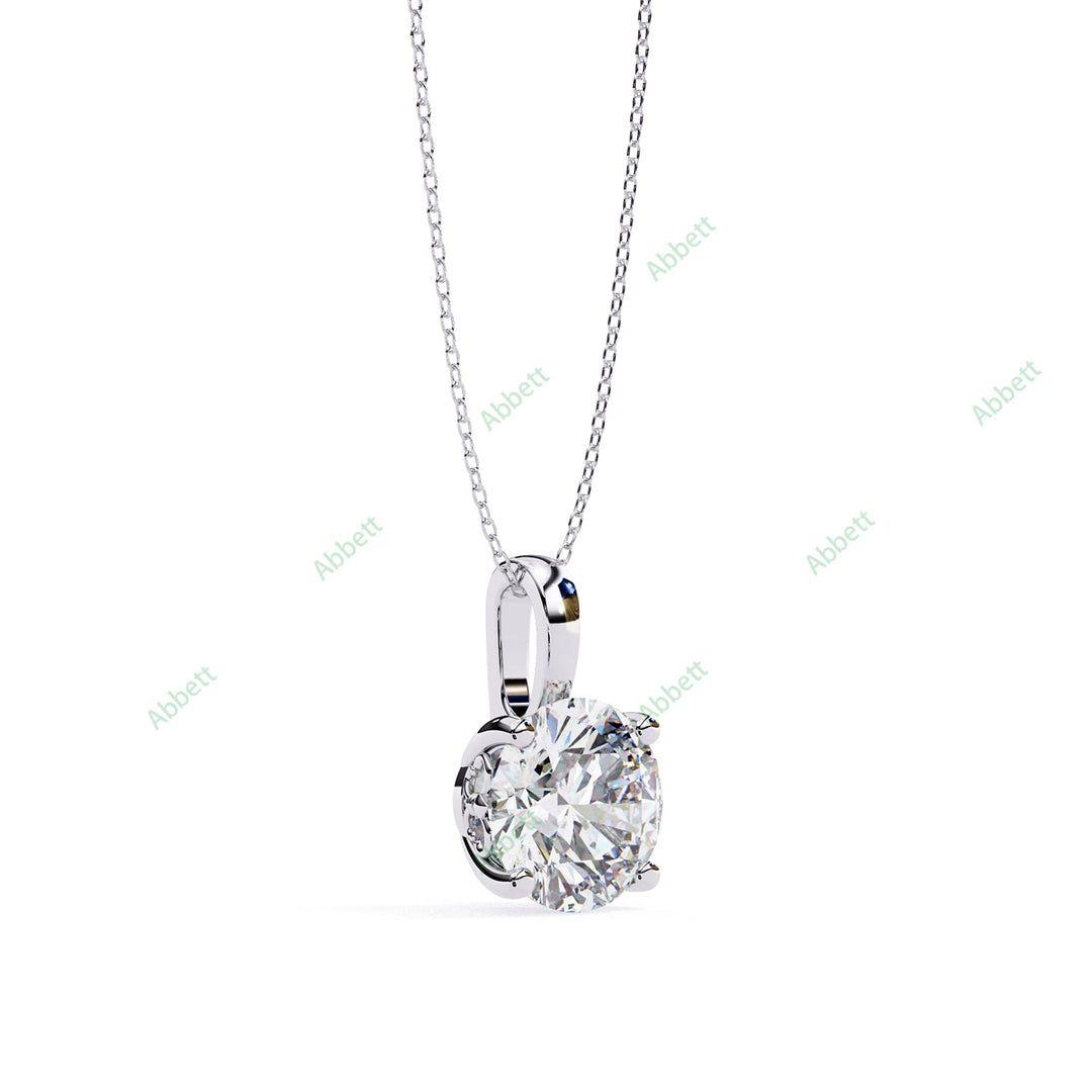 Round Solitaire Pendant PE1237