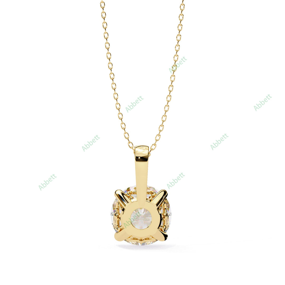 Round Solitaire Pendant PE1237