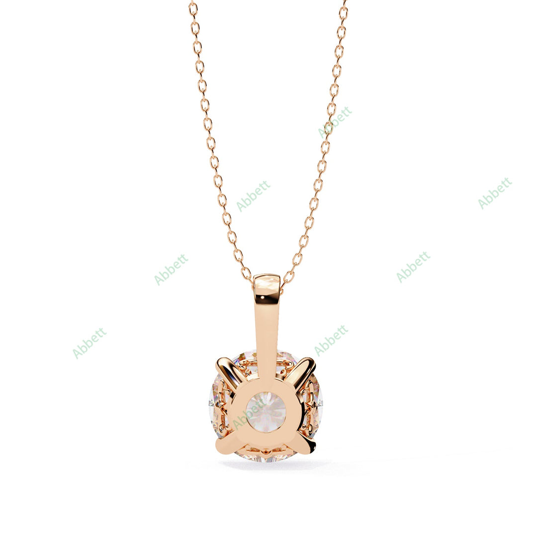 Round Solitaire Pendant PE1237