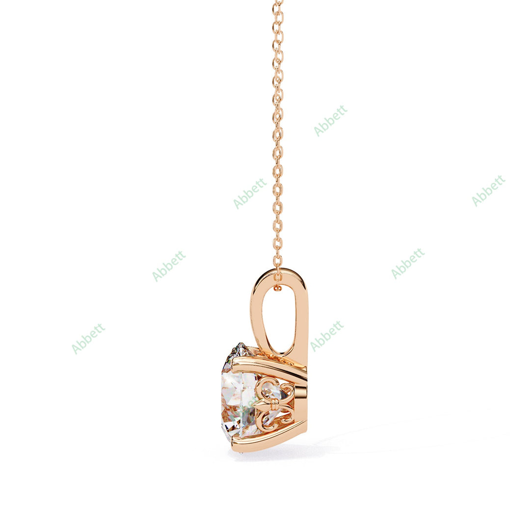 Round Solitaire Pendant PE1237