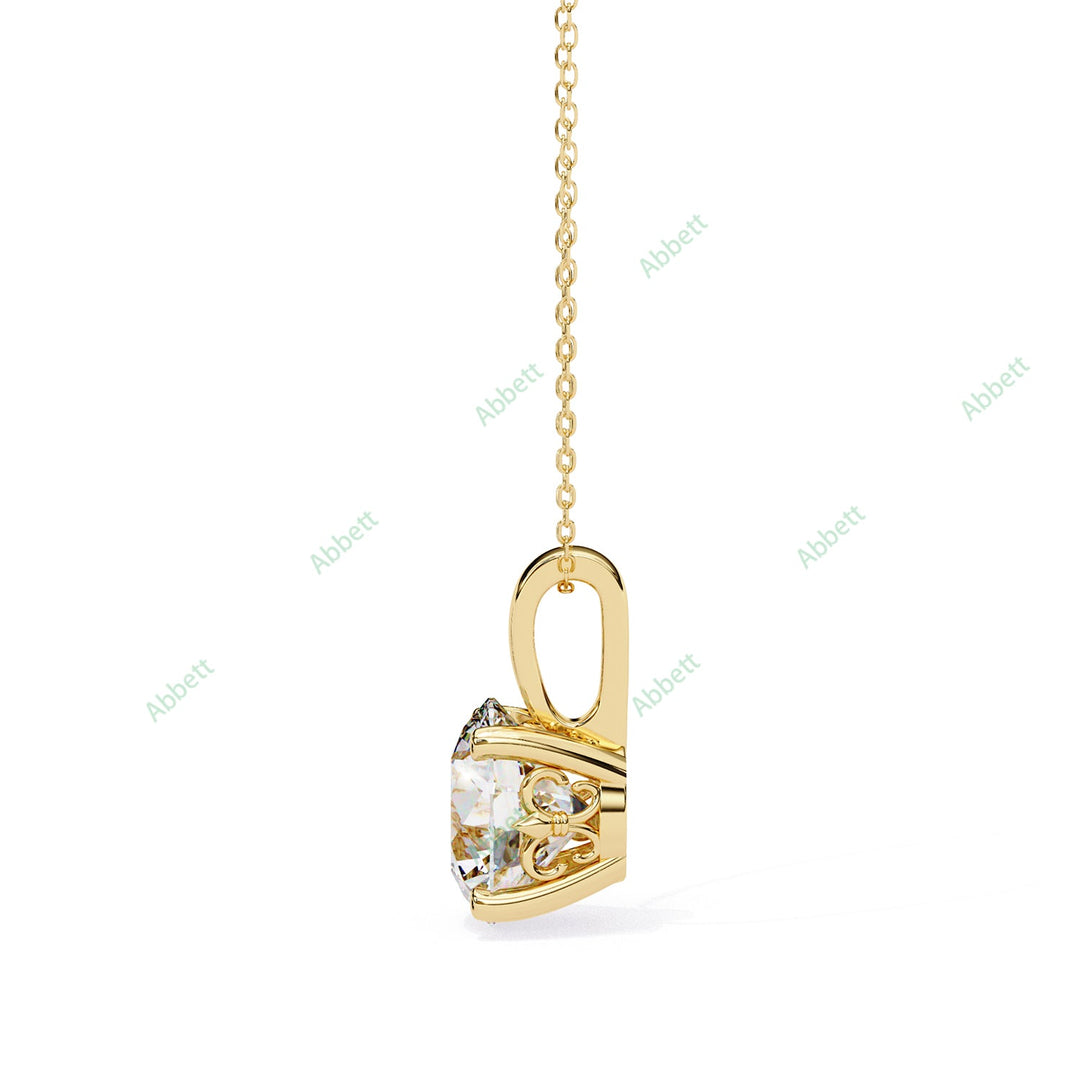 Round Solitaire Pendant PE1237