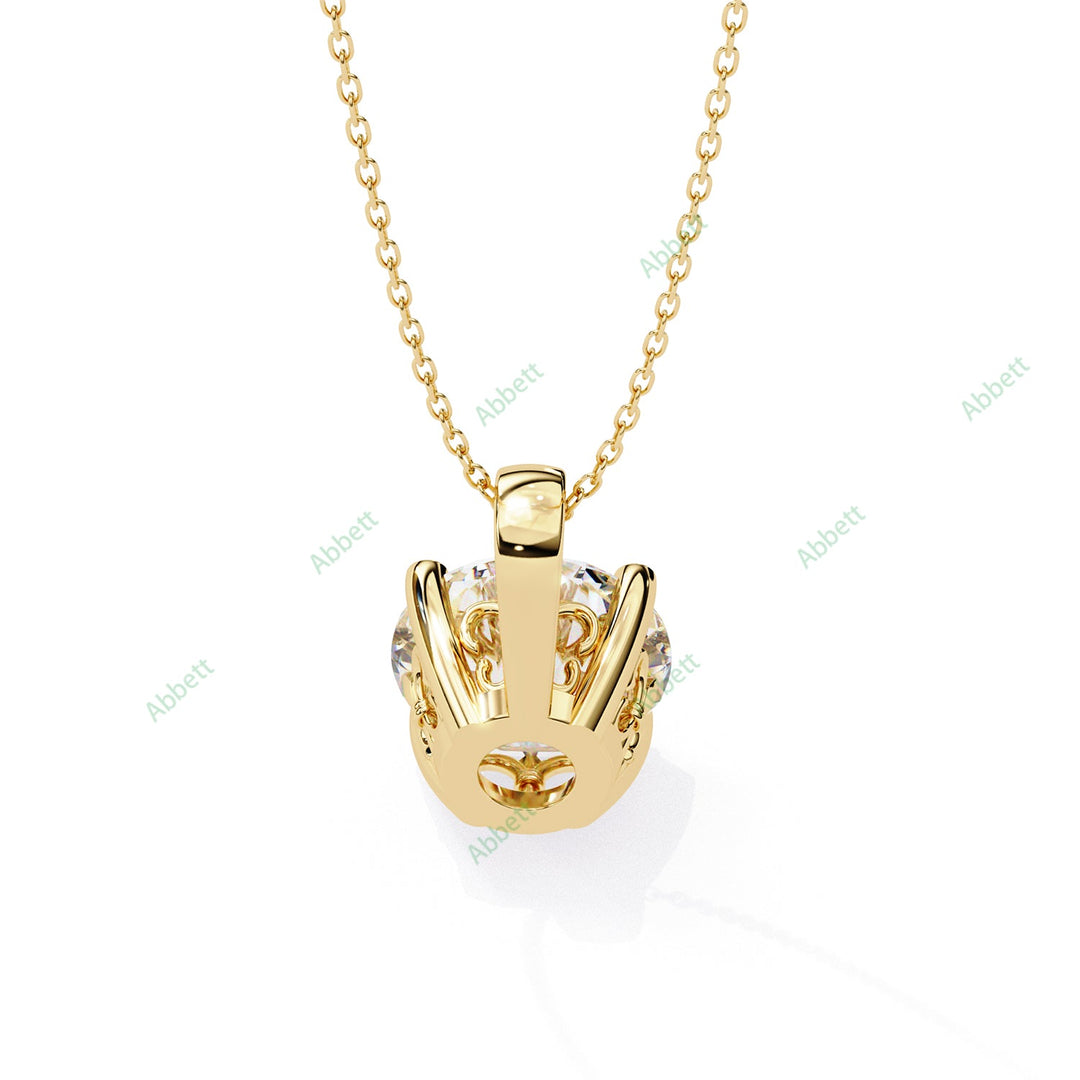 Round Solitaire Pendant PE1237
