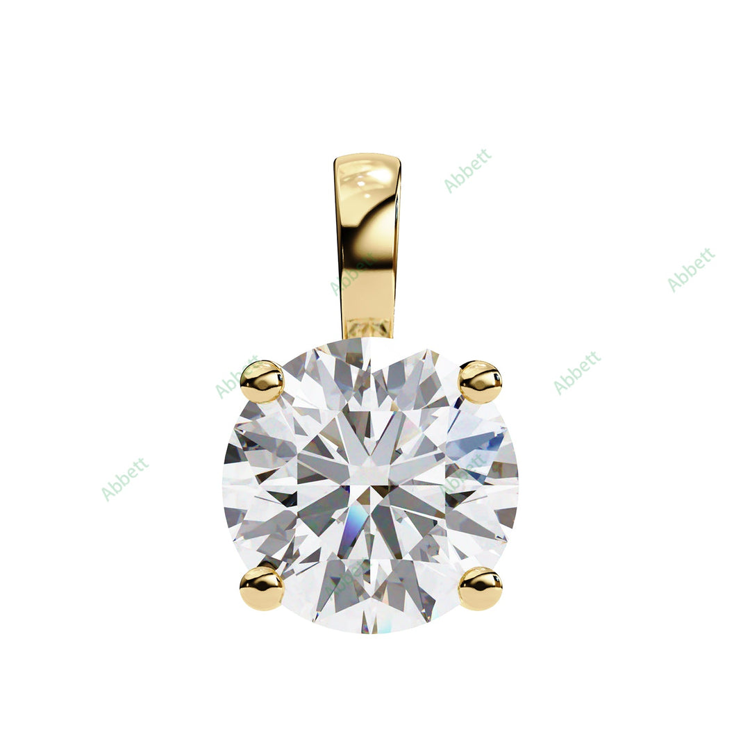 Round Solitaire Pendant PE1237