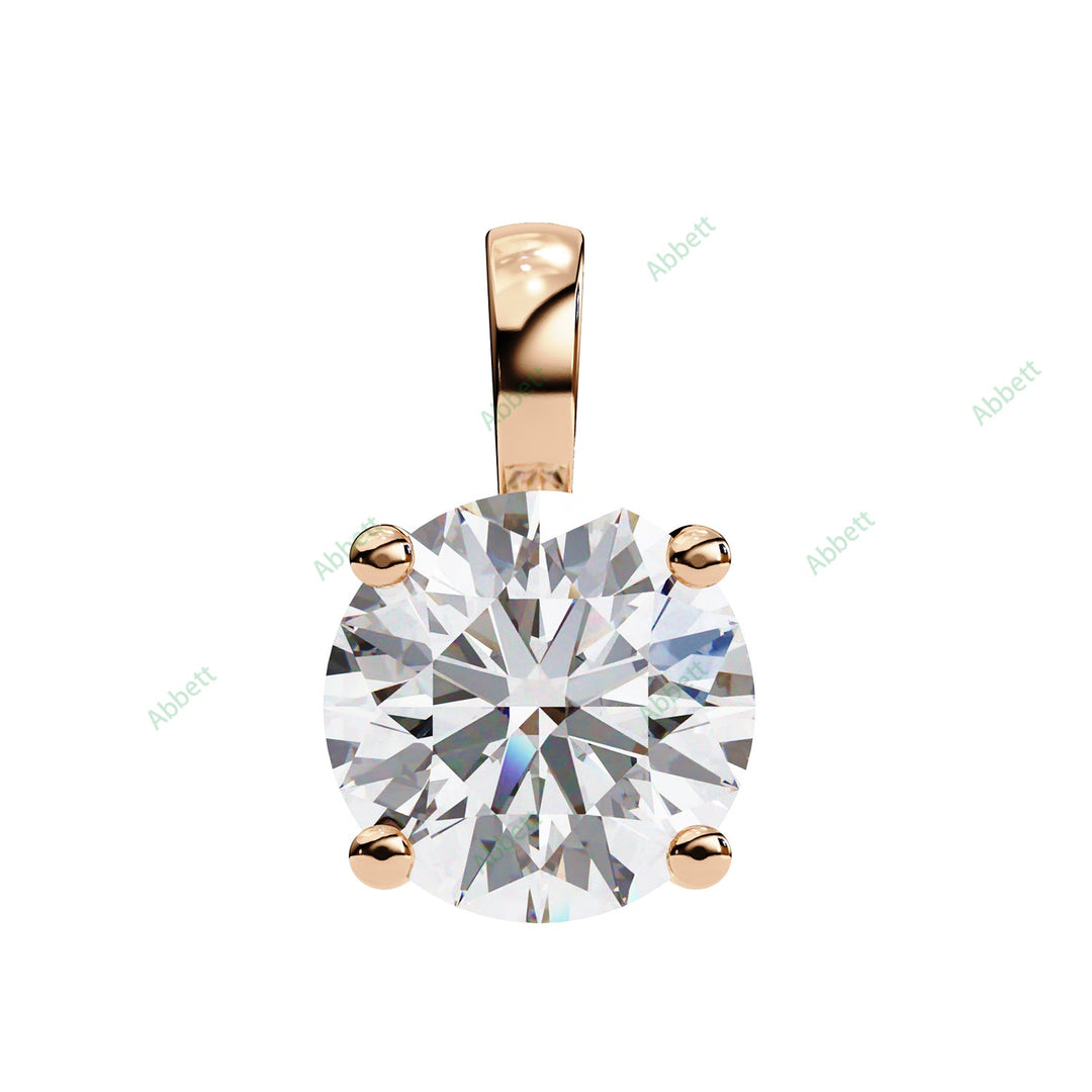 Round Solitaire Pendant PE1237