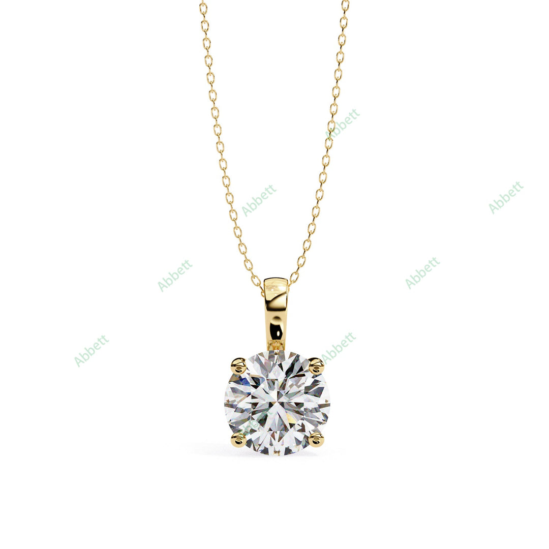 Round Solitaire Pendant PE1237