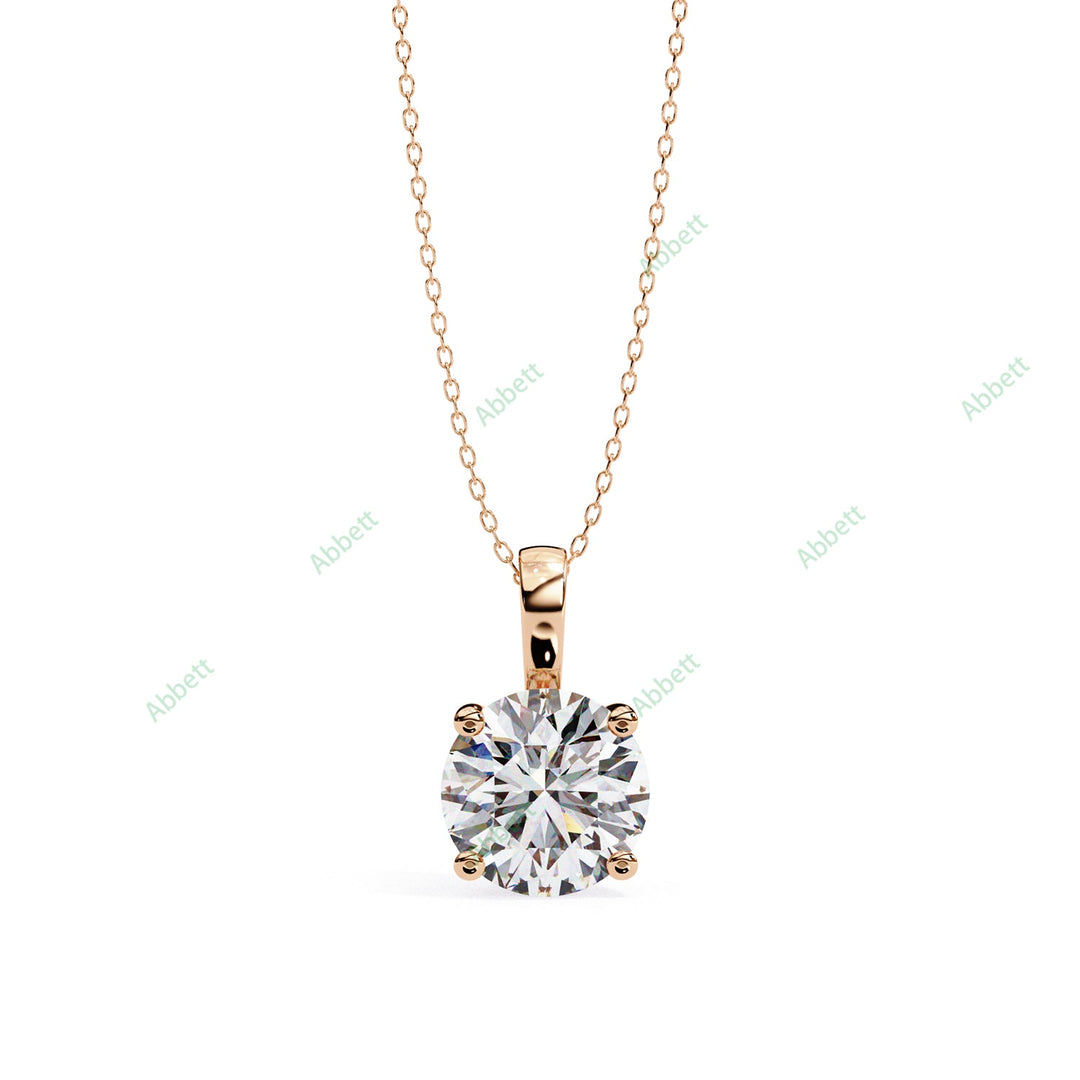 Round Solitaire Pendant PE1237