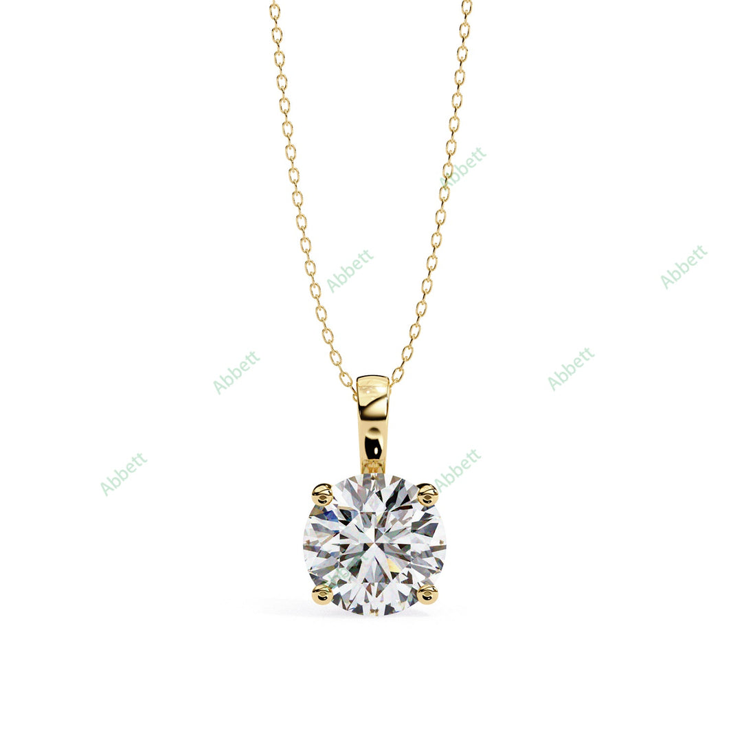 Round Solitaire Pendant PE1237