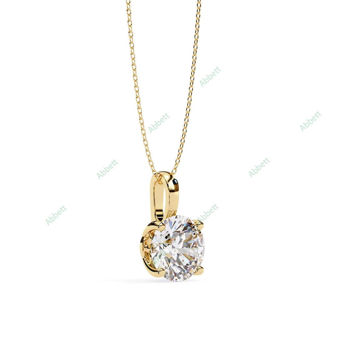Round Solitaire Pendant PE1237