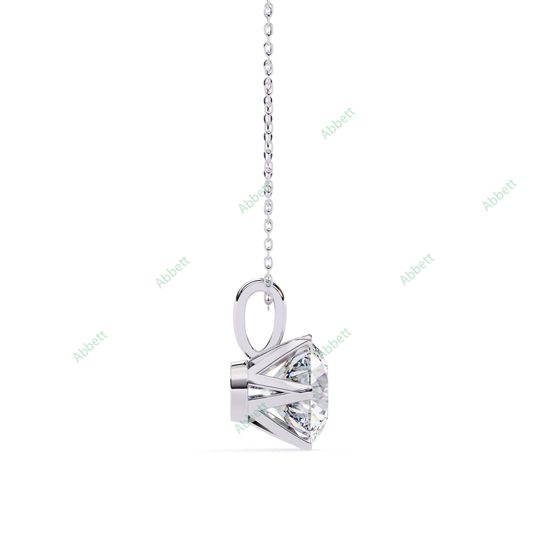 Round Solitaire Pendant PE1238