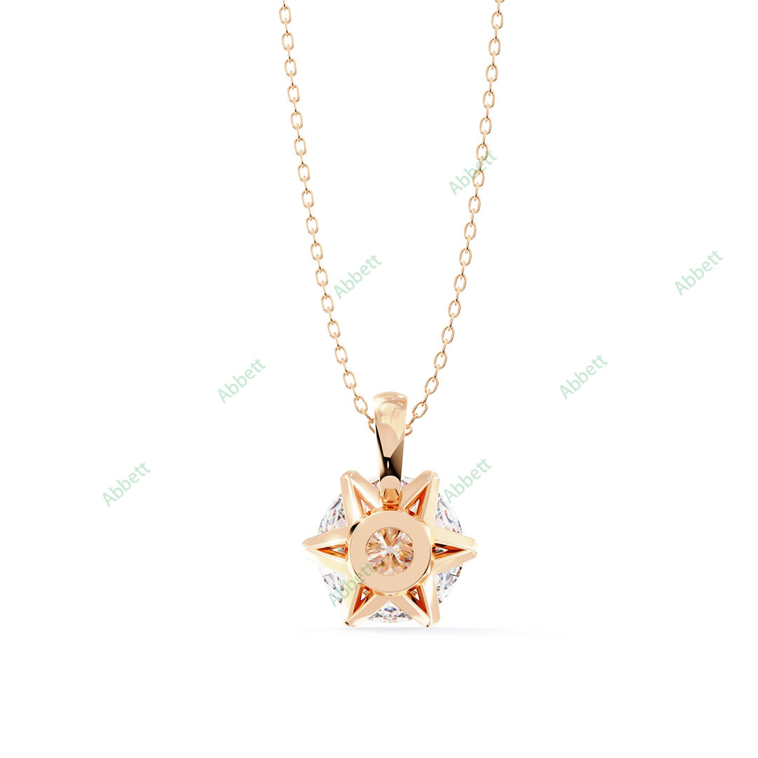 Round Solitaire Pendant PE1238