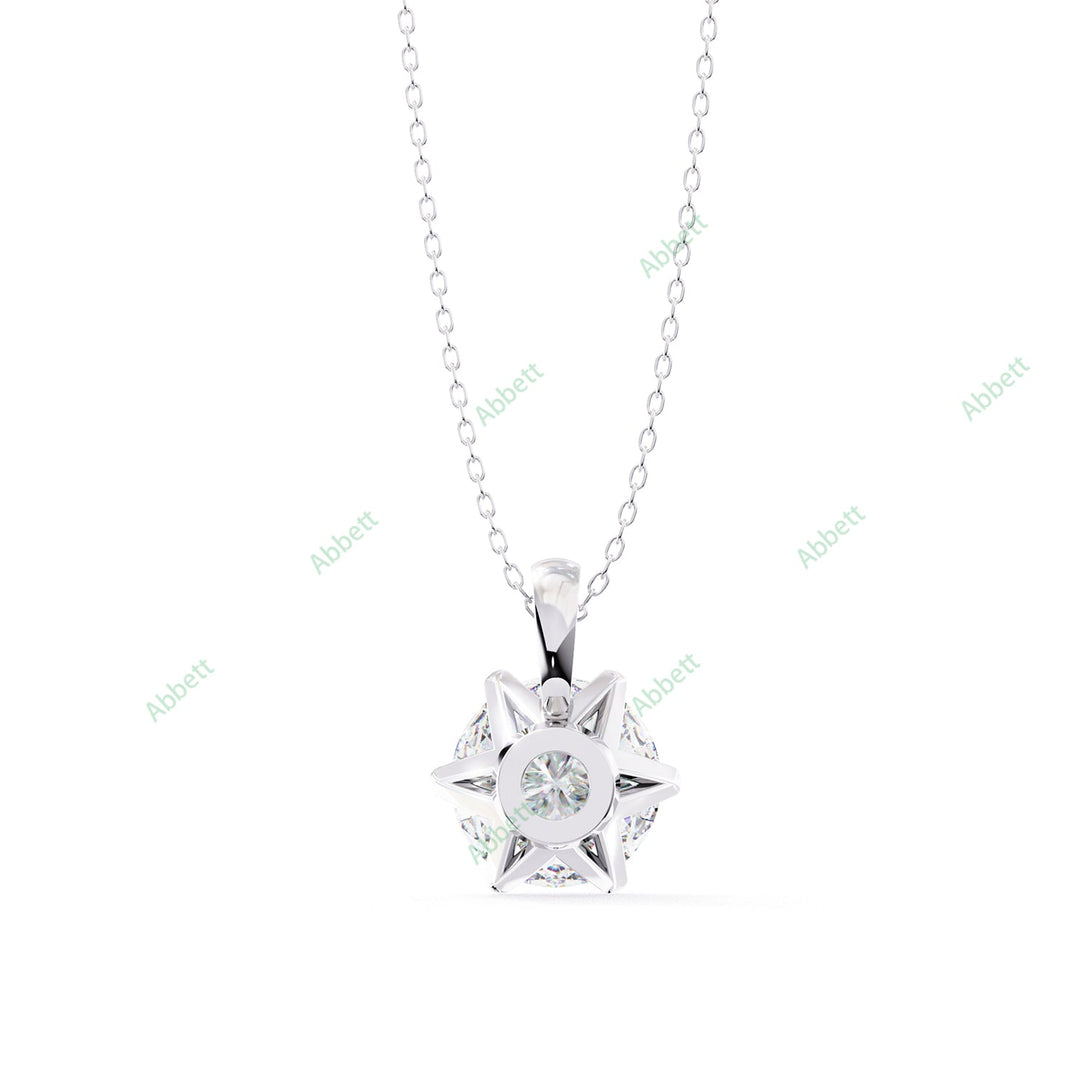 Round Solitaire Pendant PE1238
