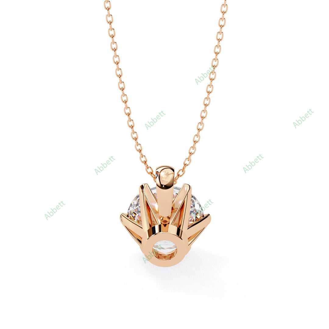 Round Solitaire Pendant PE1238
