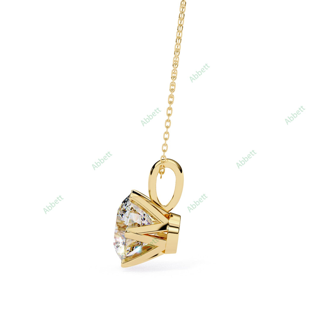 Round Solitaire Pendant PE1238