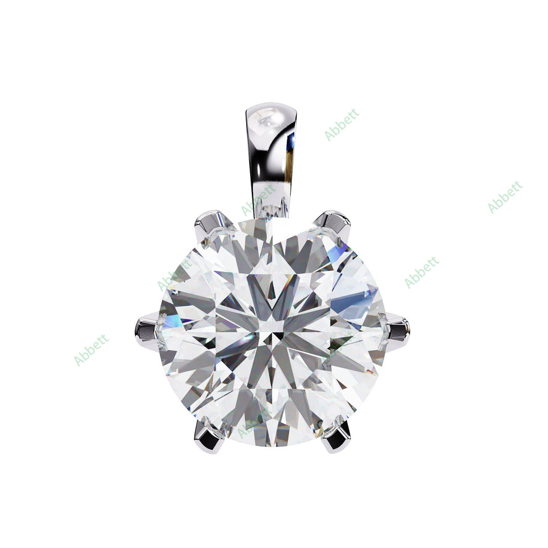 Round Solitaire Pendant PE1238