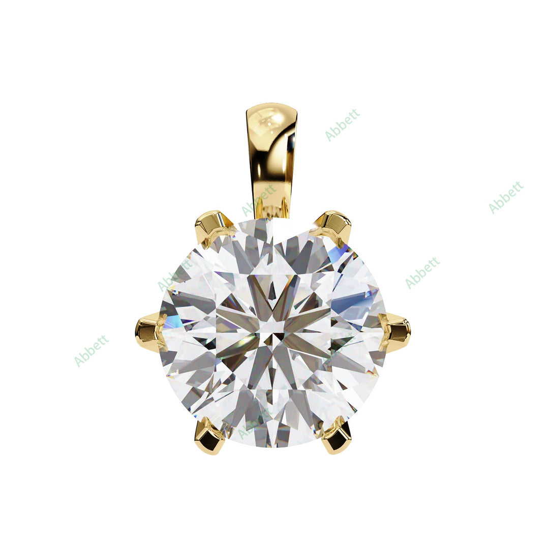 Round Solitaire Pendant PE1238