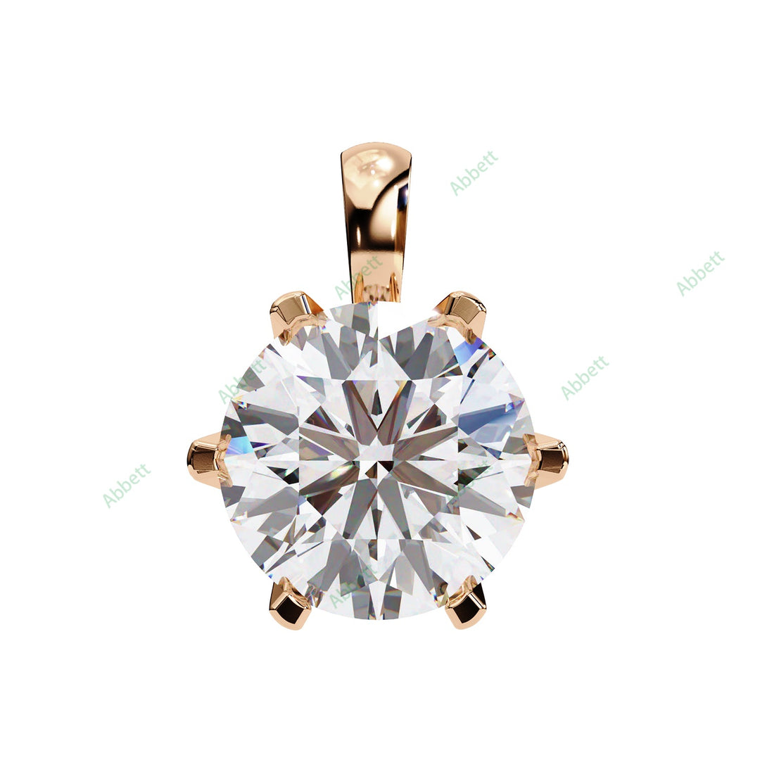 Round Solitaire Pendant PE1238