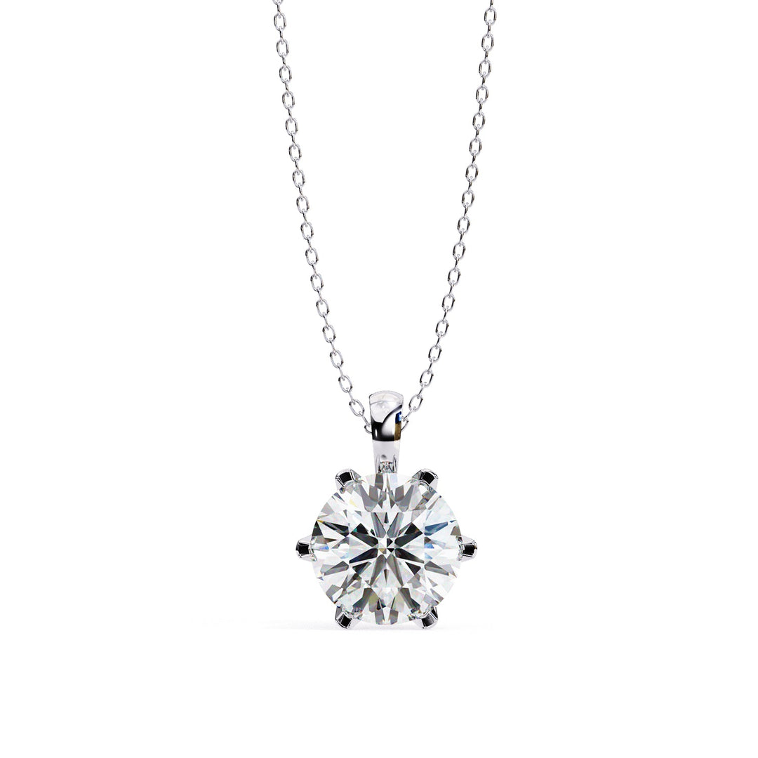 Round Solitaire Pendant PE1238