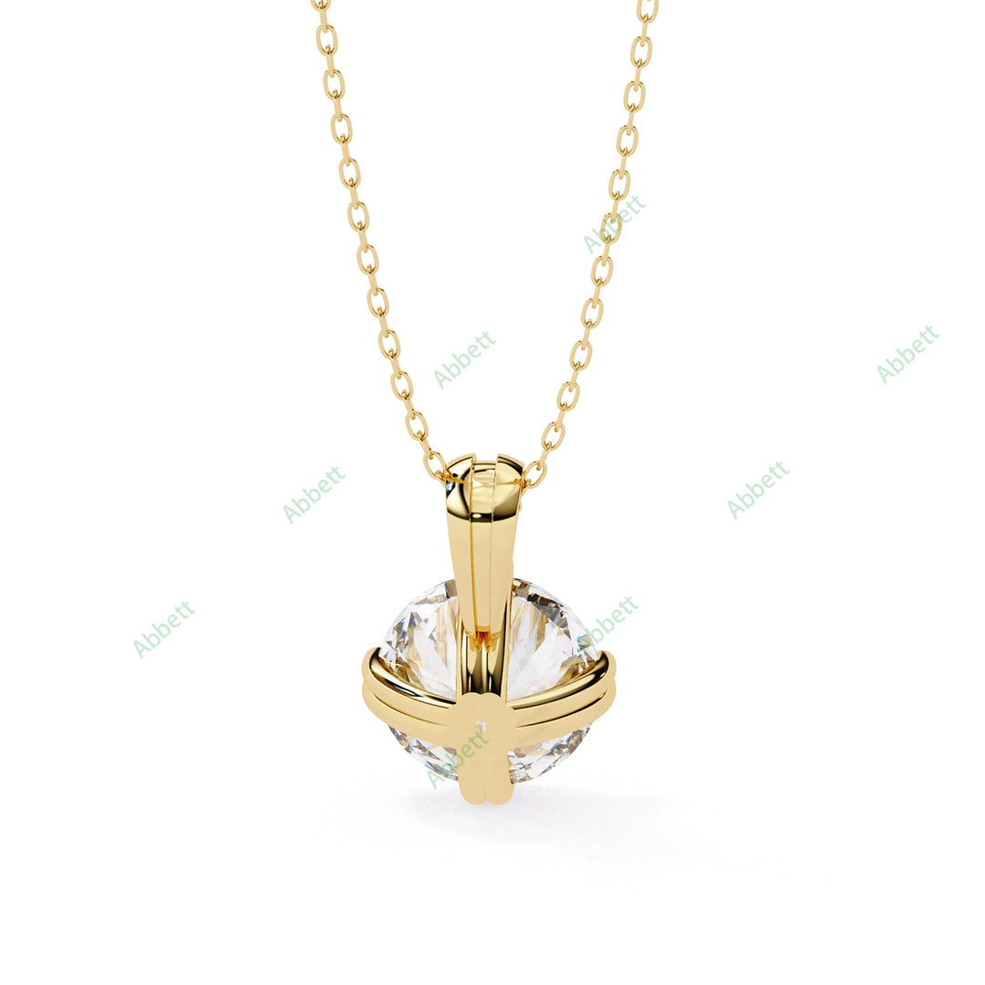 Round Solitaire Pendant PE1239
