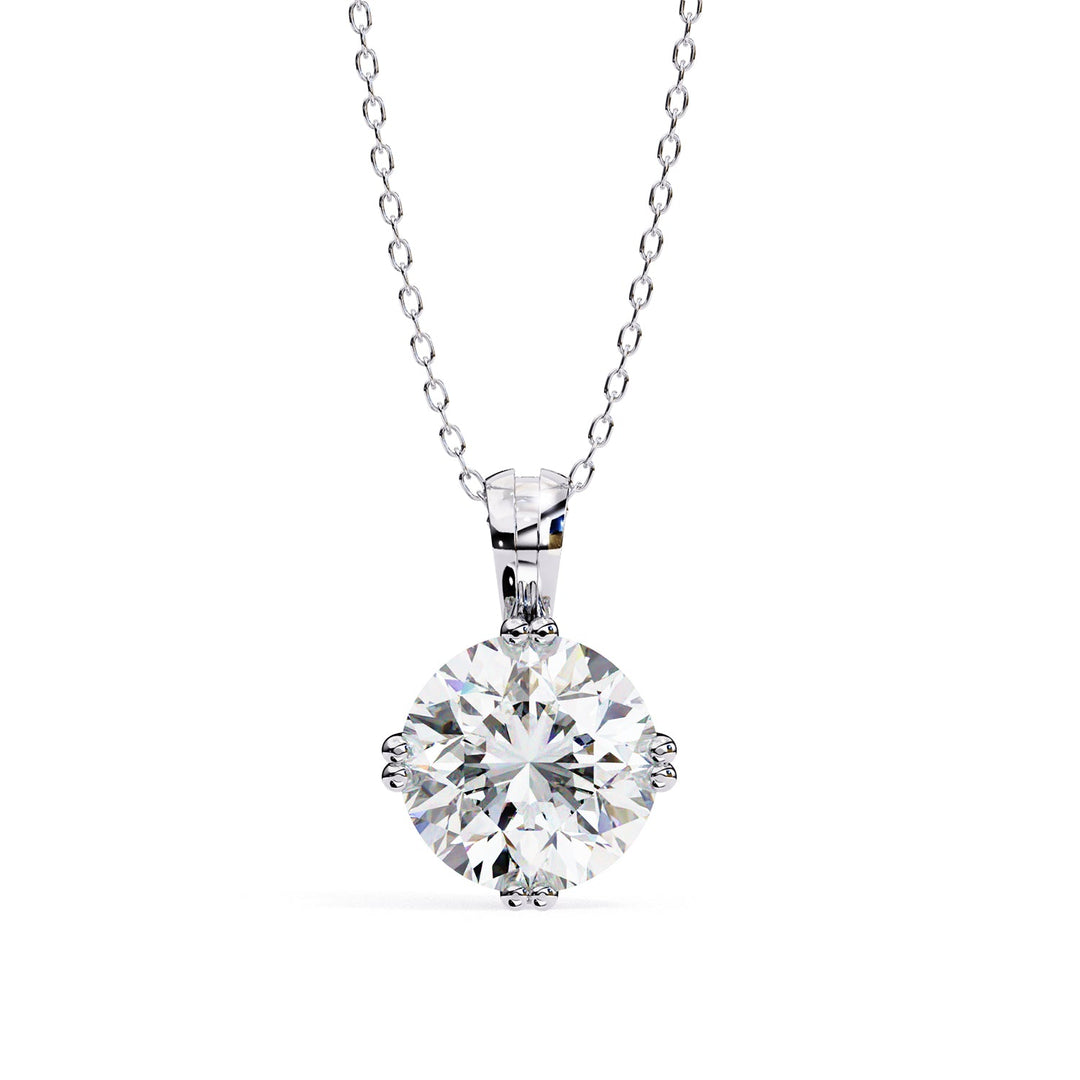Round Solitaire Pendant PE1239