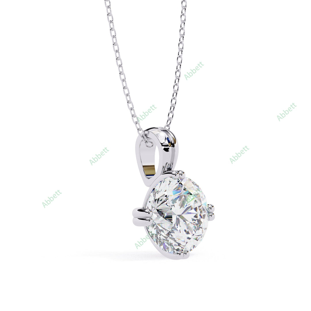 Round Solitaire Pendant PE1239