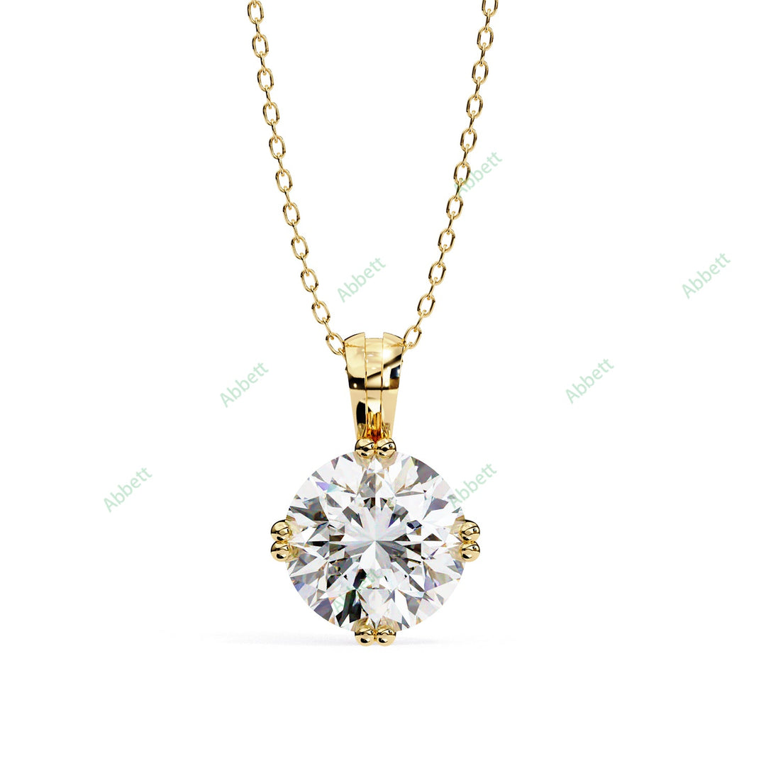 Round Solitaire Pendant PE1239
