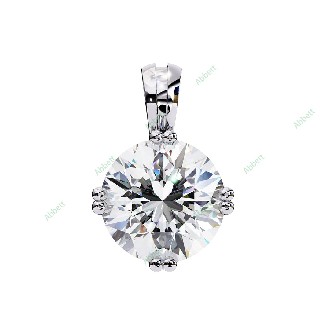 Round Solitaire Pendant PE1239