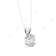 Oval Solitaire Pendant PE1240