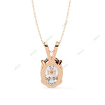 Load image into Gallery viewer, Oval Solitaire Pendant PE1240
