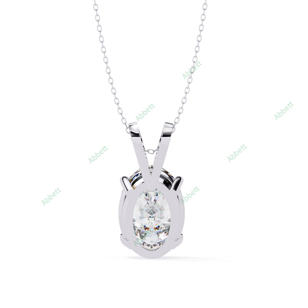 Oval Solitaire Pendant PE1240