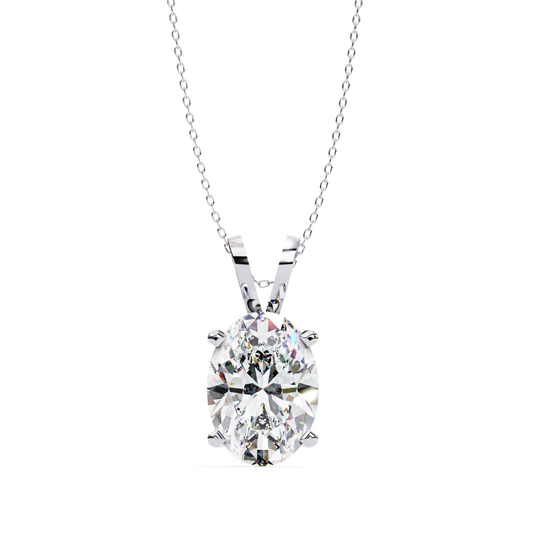 Oval Solitaire Pendant PE1240