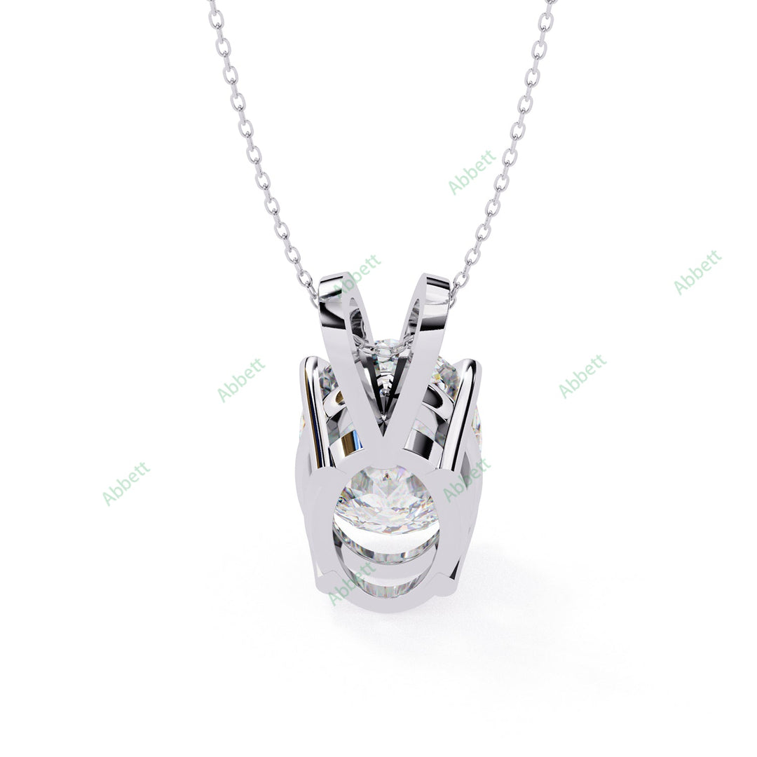 Oval Solitaire Pendant PE1240