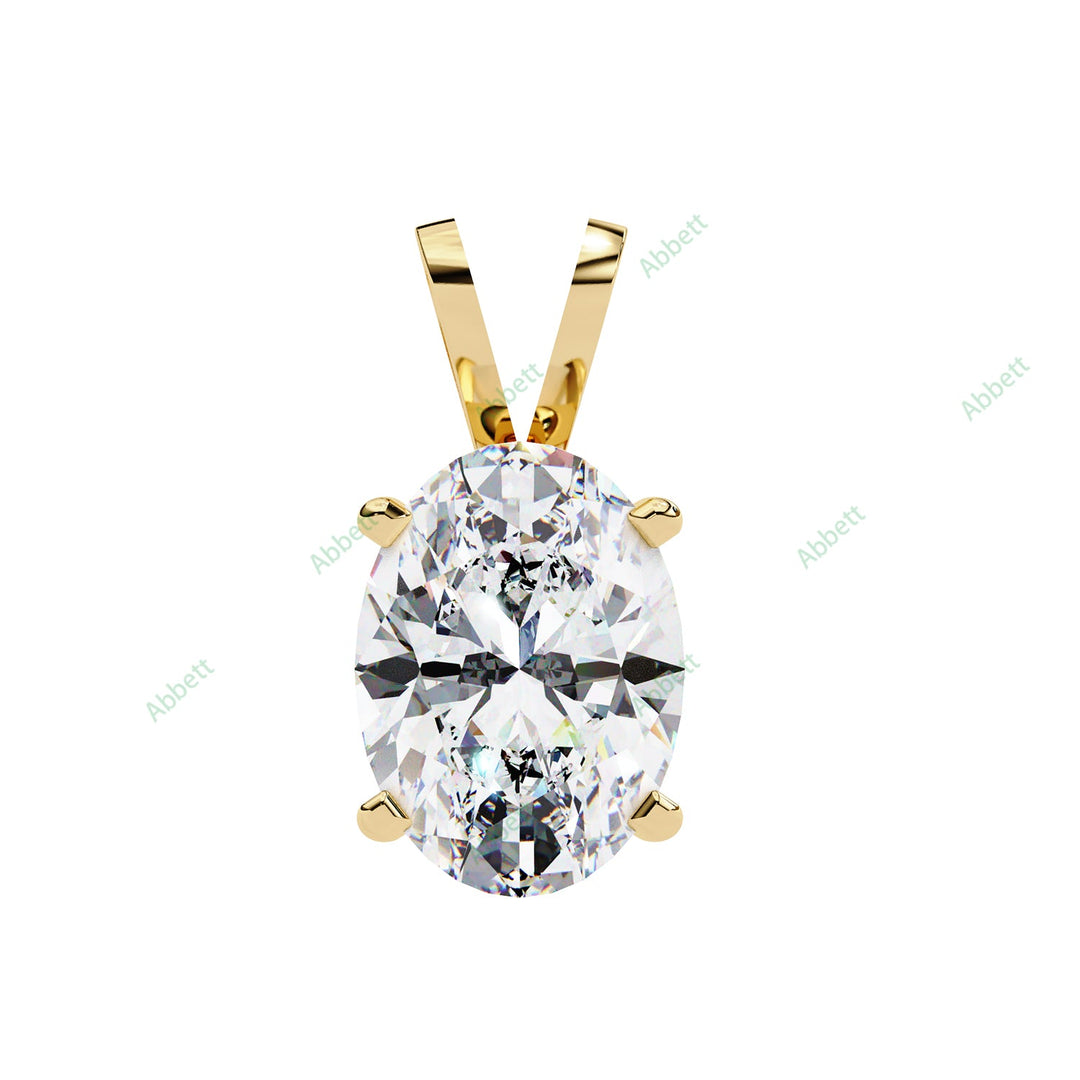 Oval Solitaire Pendant PE1240