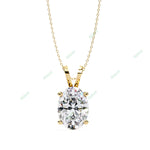 Load image into Gallery viewer, Oval Solitaire Pendant PE1240
