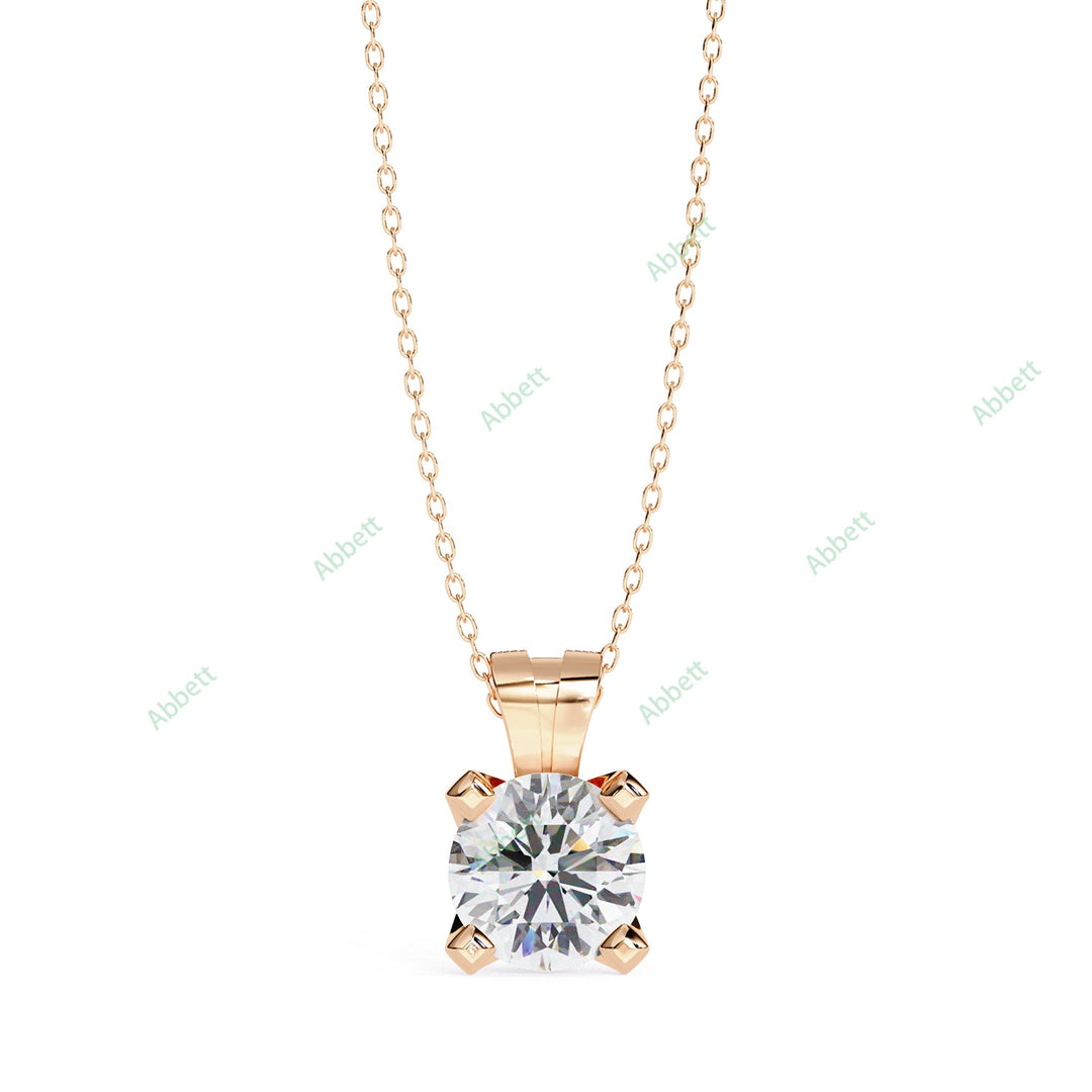 Round Solitaire Pendant PE1241