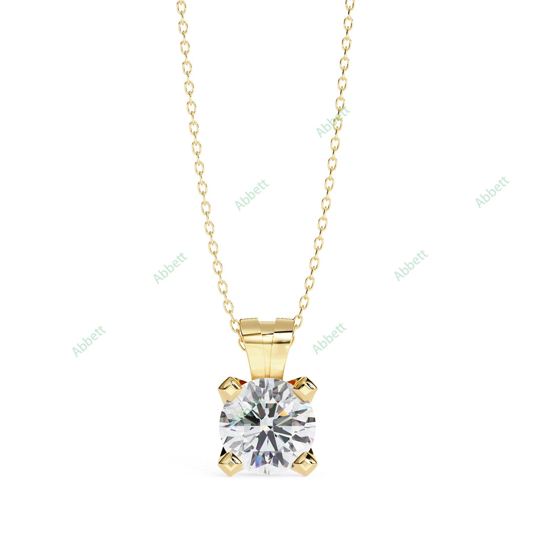 Round Solitaire Pendant PE1241