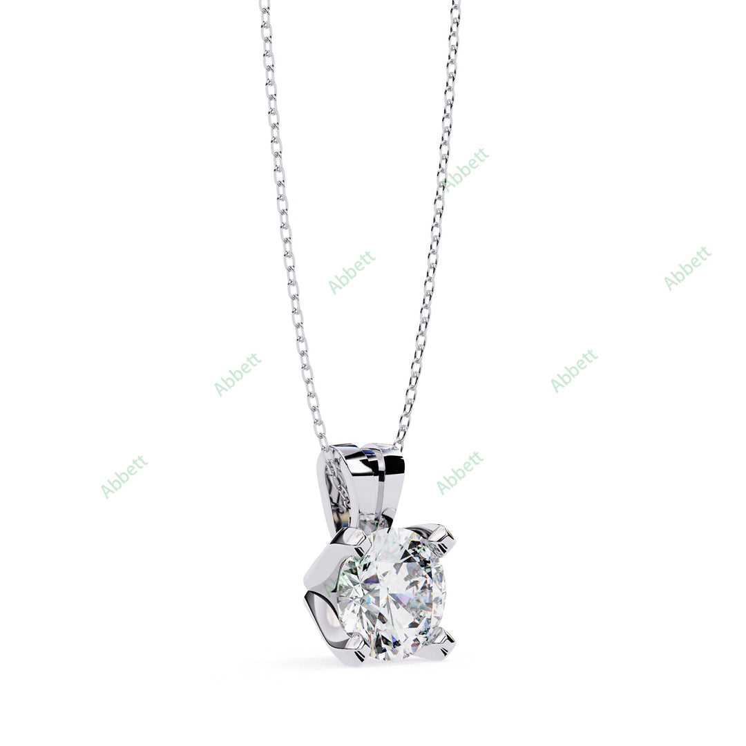 Round Solitaire Pendant PE1241