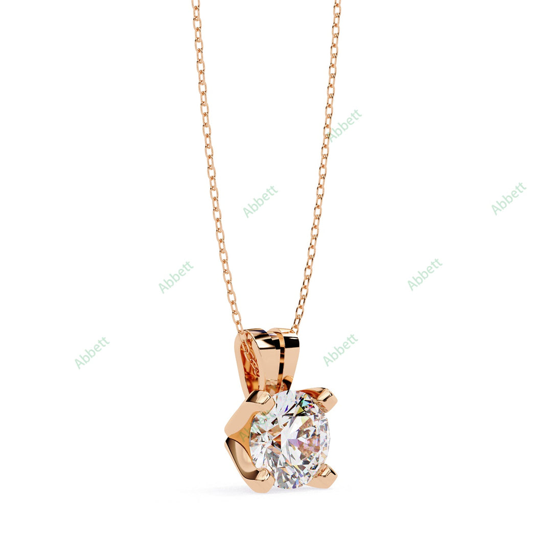 Round Solitaire Pendant PE1241