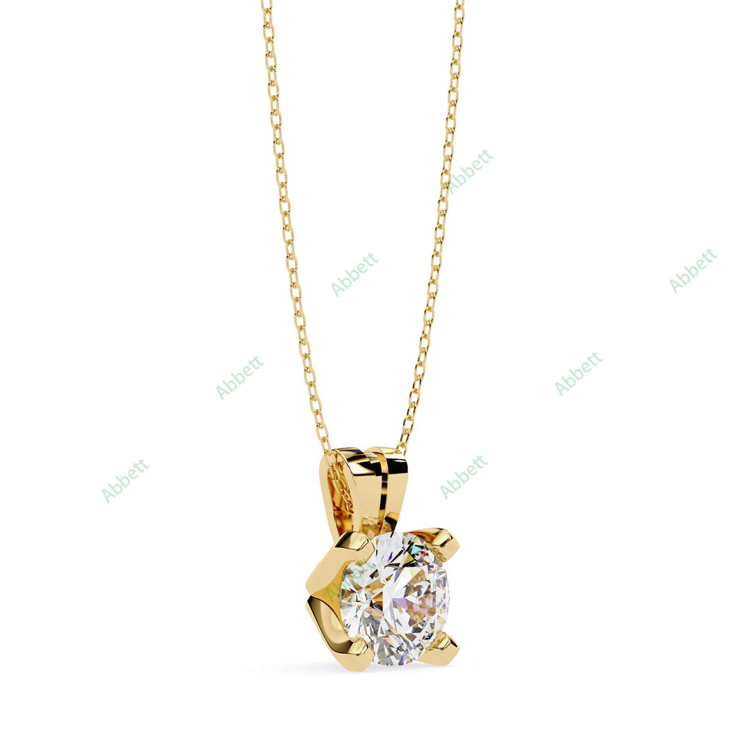 Round Solitaire Pendant PE1241