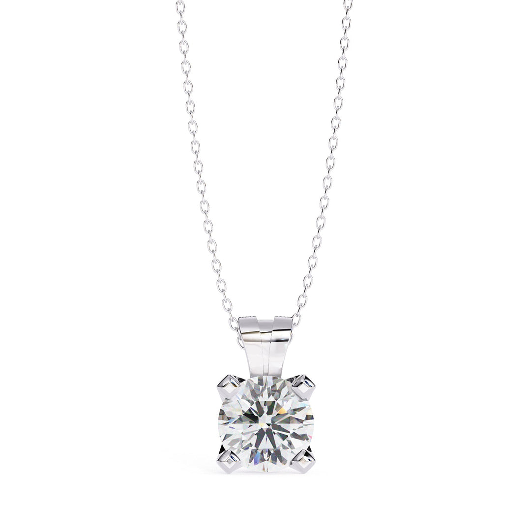 Round Solitaire Pendant PE1241